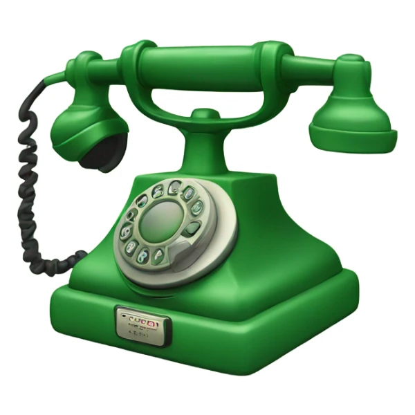 Green vintage phone sticker