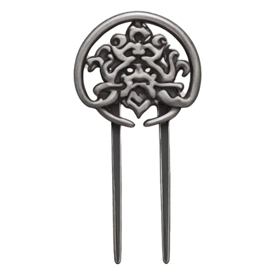 metal chinese hair pin sticker