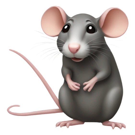 rat with long and big nose sticker