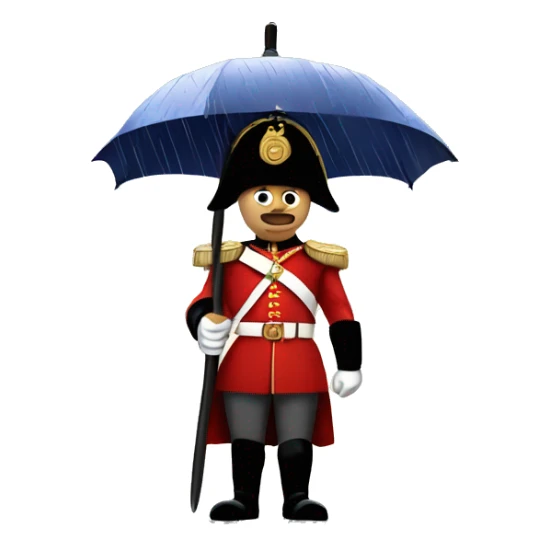 Royal guards of great britain stading in rain sticker
