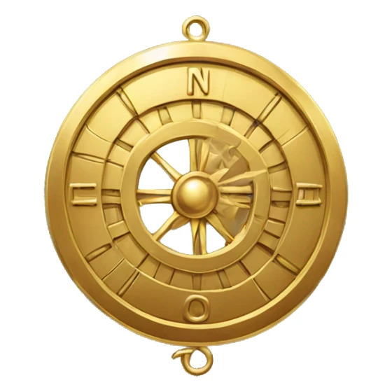 gold astrolabe sticker