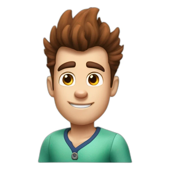 jimmy neutron wearing a v neck sticker
