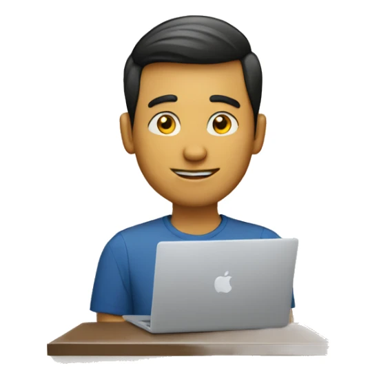 homme avec Mac book sticker