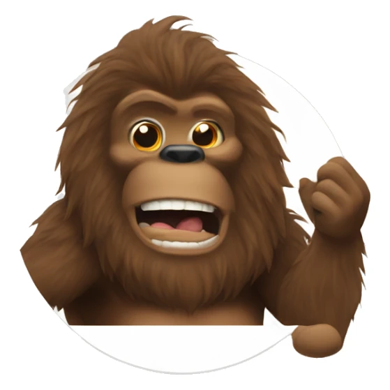 Bigfoot saying good morning  sticker