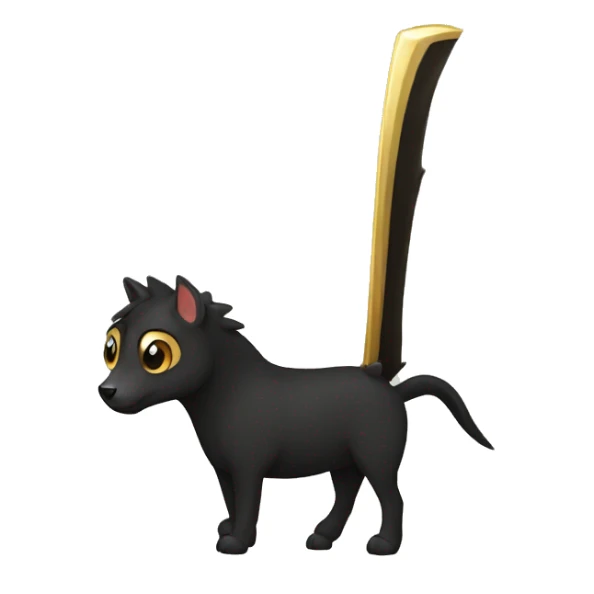 Animal zorro con cuernos sticker