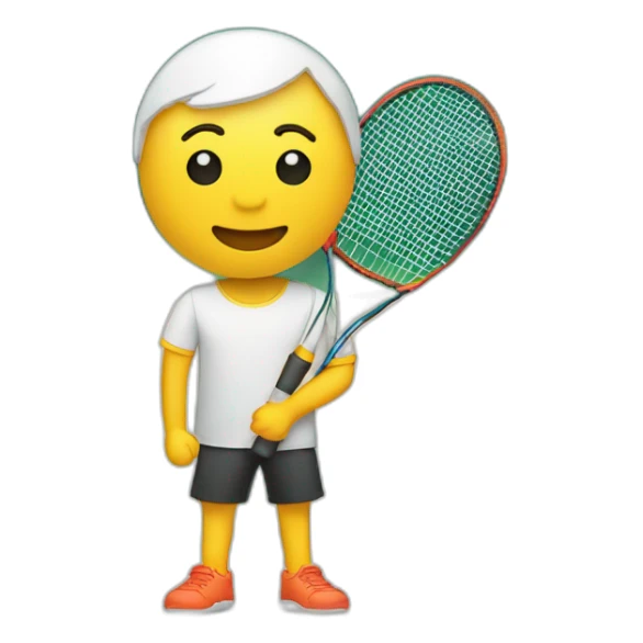 Lindan avec une raquette de badminton a la main sticker