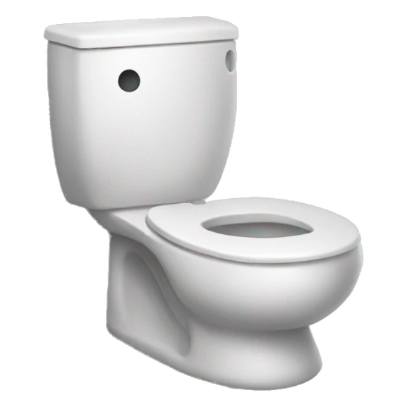 Toilet with smiling head sticking out  sticker