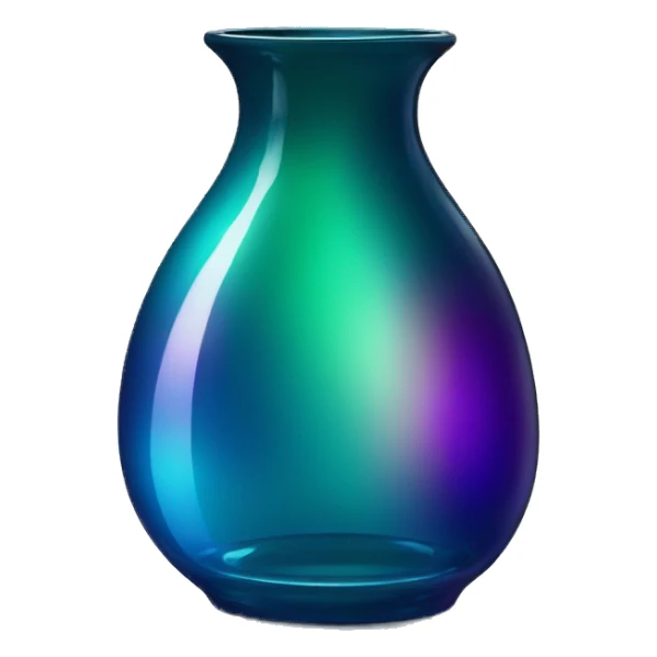 glossy jewel toned glass vase  sticker