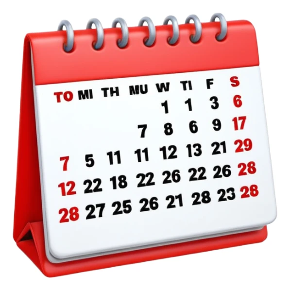 2026/ 03/ 08 Calendar 3D animation  Ai sticker