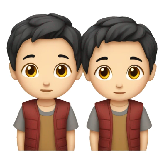Han Chinese Twin boys sticker