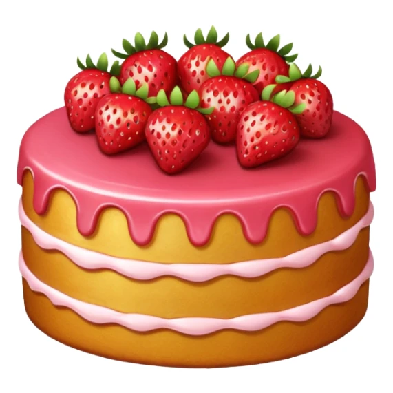 torta de morango dentro do forno sticker