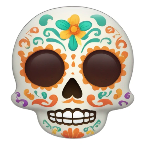 día de los muertos mexican ornament sticker