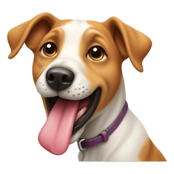 dog sticking out tongue sticker