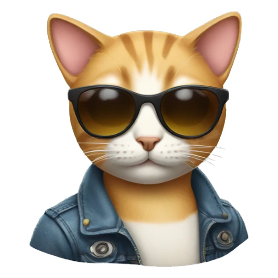 Cat with sunglasses sticker