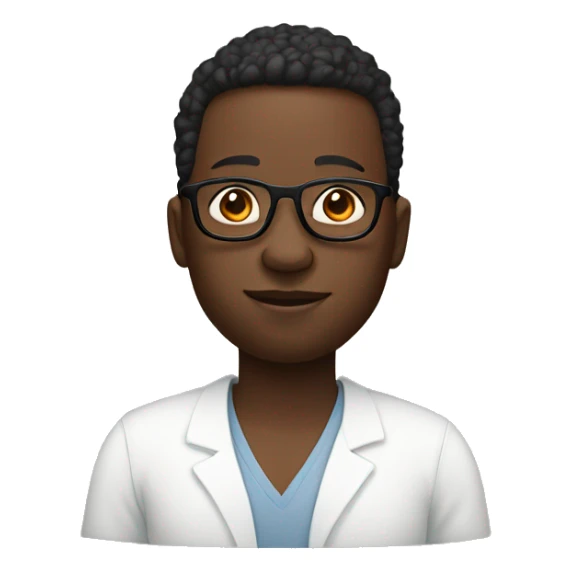 pregnant african male with glasses sticker