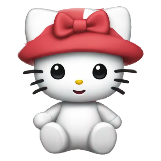 Hello kitty waving the English flag sticker