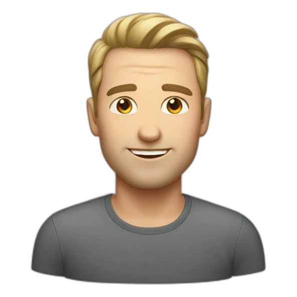 Caucasian man says hi sticker