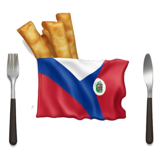 Dominican Republic flag with Korean food  sticker