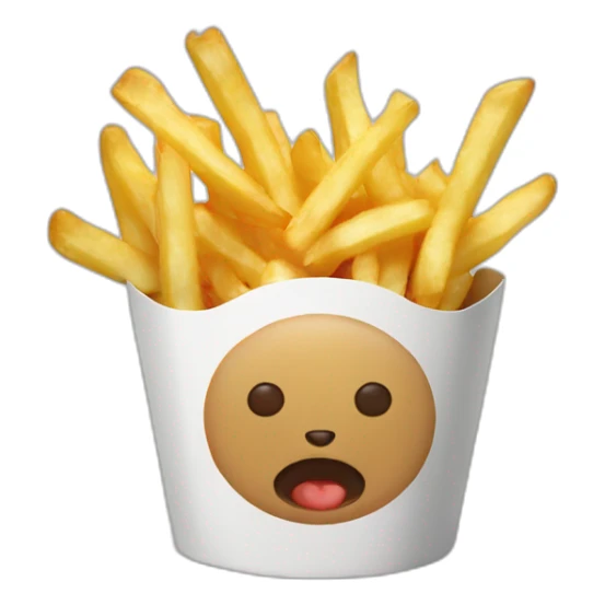 Ours qui mange des frites sticker