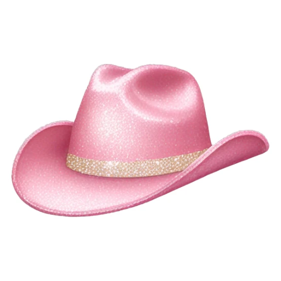 light pink sparkly country hat not on a person sticker
