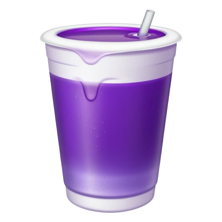  White styro with purple juice inside visible from the top only sticker