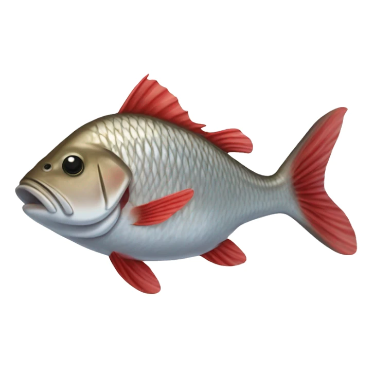 Red drum fish tail finning out of water  sticker