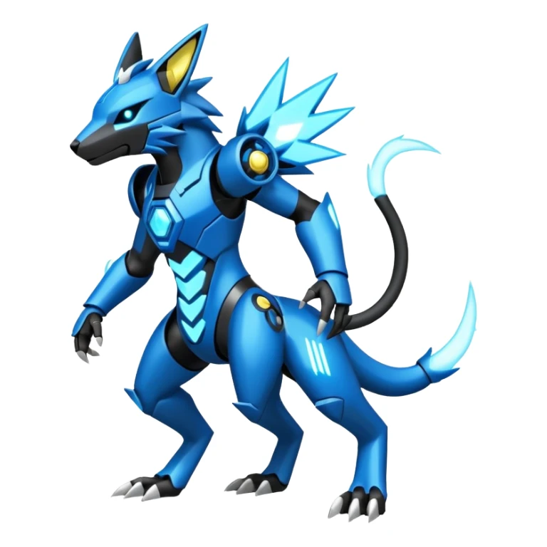 Mechanical Manectric-Zeraora-Protogen-Fakémon-Pokémon-creature-fusion (full body) sticker