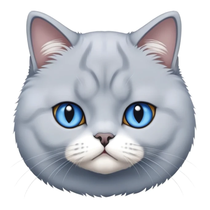 Blue and white British shorthair sticker