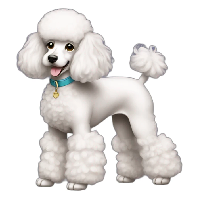 Dog Standart Poodle full body sticker