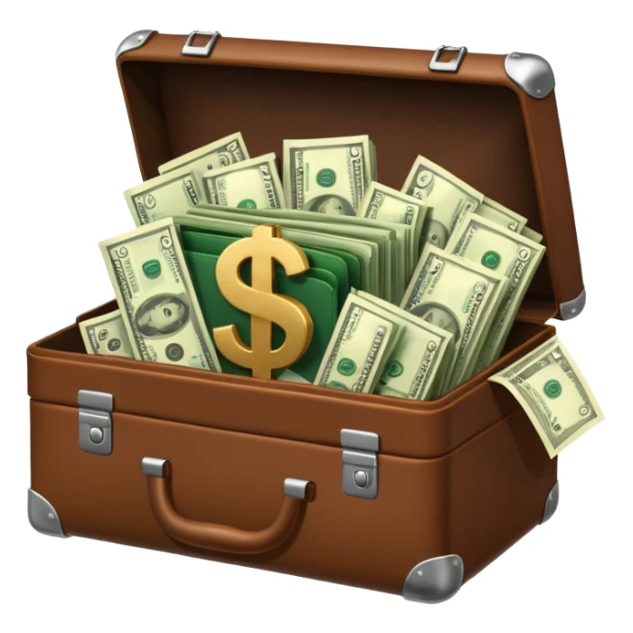 open wifi money filled briefcase sticker