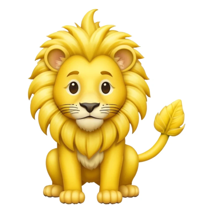 A banana fusioned with a lion sticker