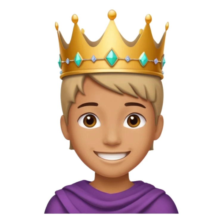 A stylish teen wearing a hand-crafted crown for fun. sticker