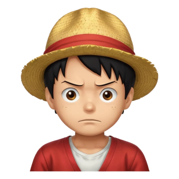 luffy un peu sérieux mais pas trop sticker