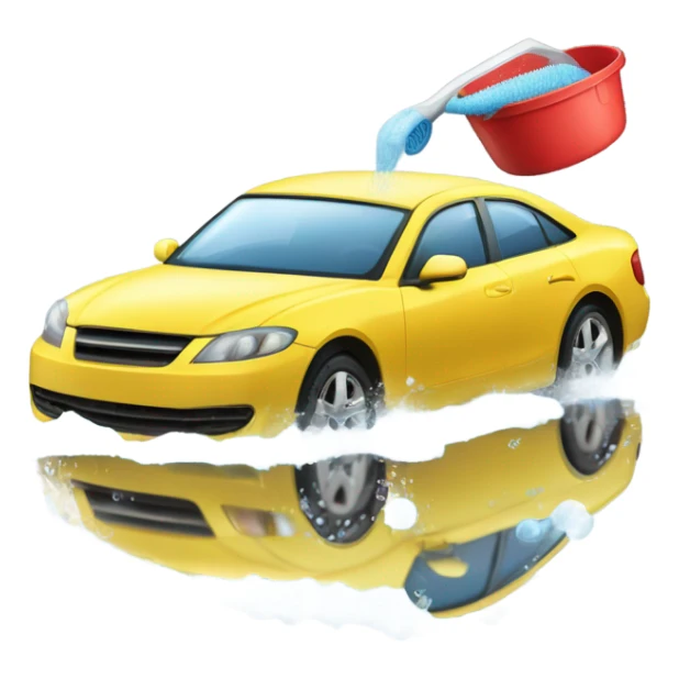 Auto detailer washing a car  sticker