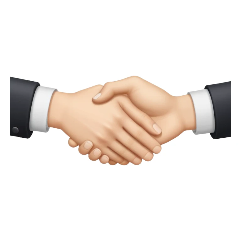 two white hands in a secret handshake sticker