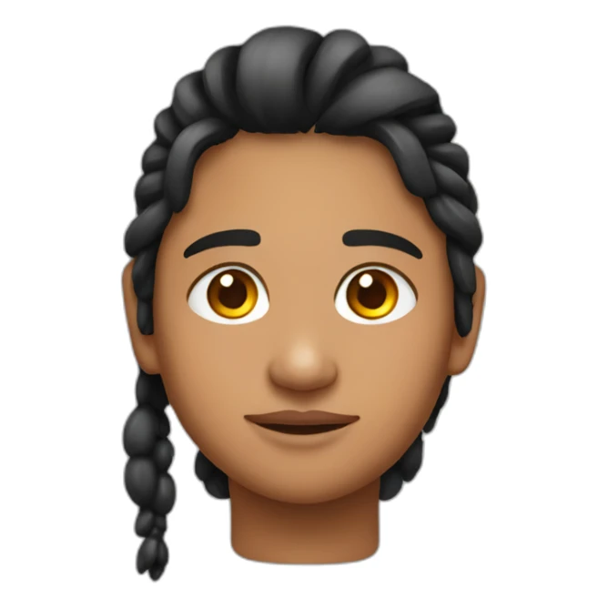 Emoji de un joven indigena con corona sticker