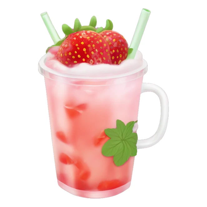 hwache strawberry korean drink mukbang sticker