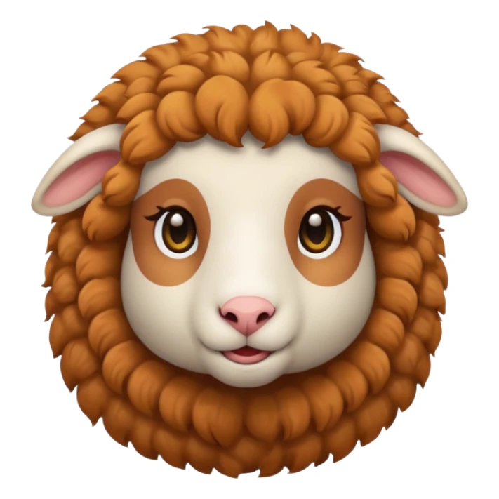 female sheep with gir hair sticker