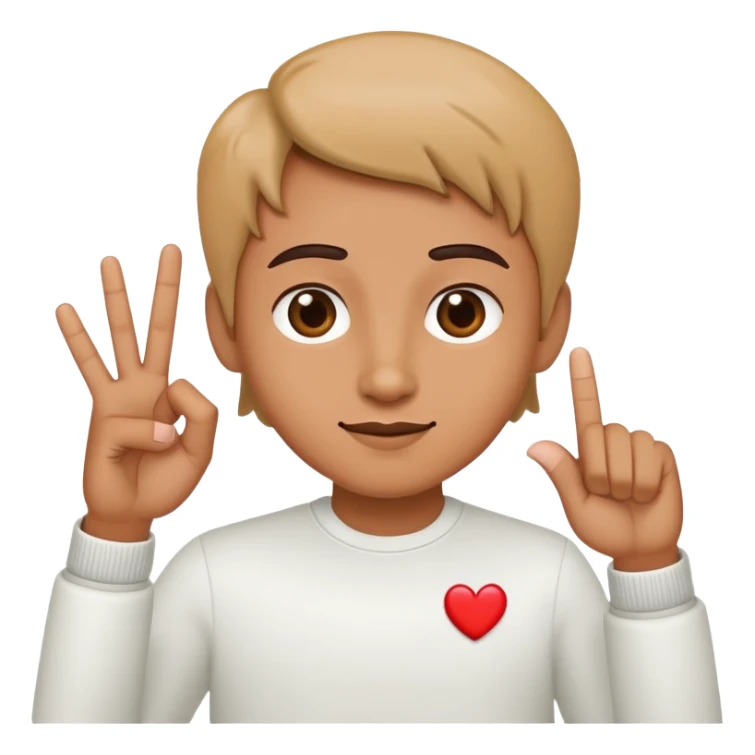 K-pop finger heart sticker