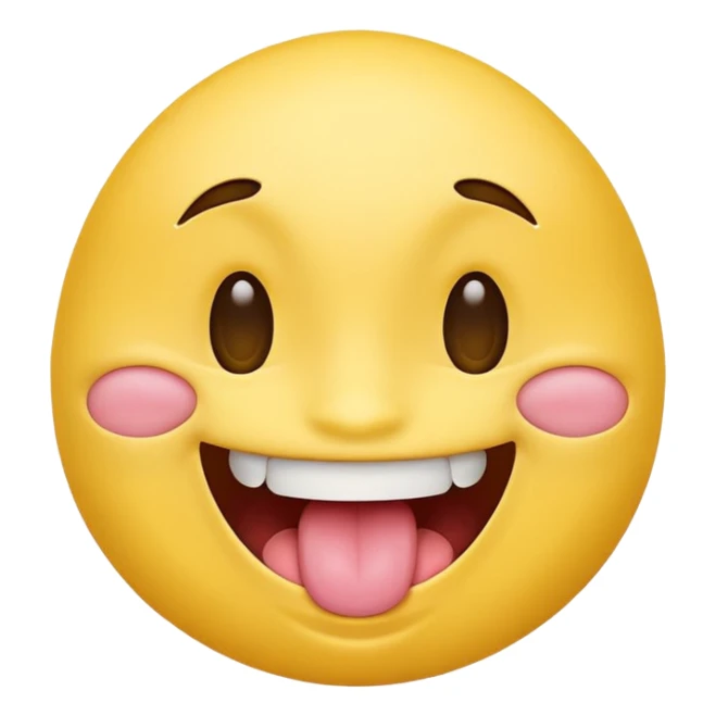 yellow face with tongue sticking out to the side sticker