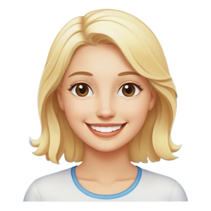 smiling blonde by the water sticker