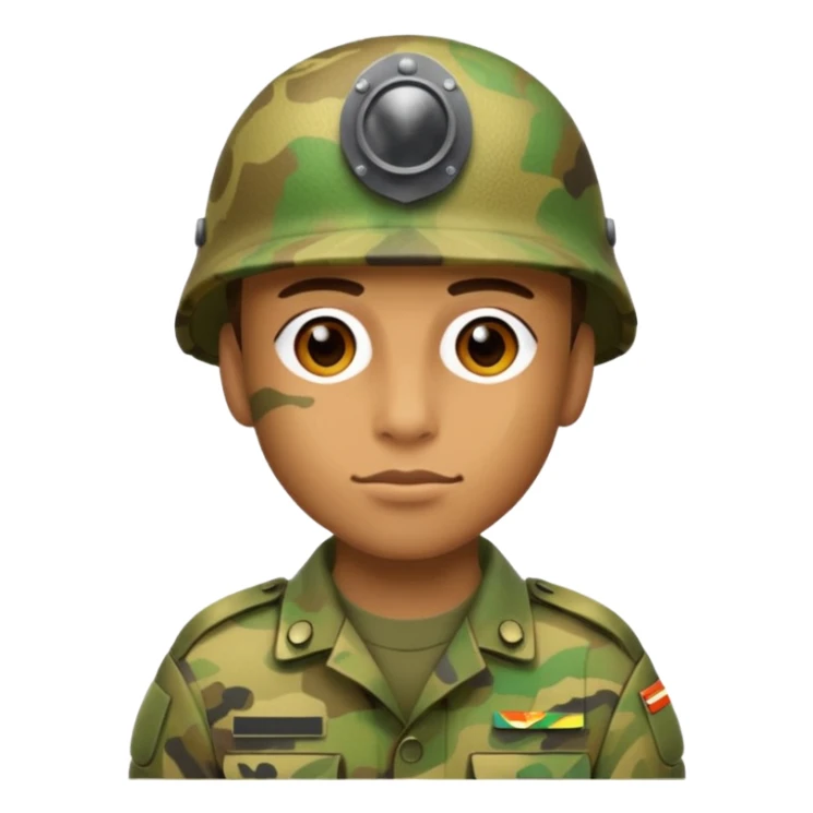 Quiero un soldado con el camuflado camaleón sticker