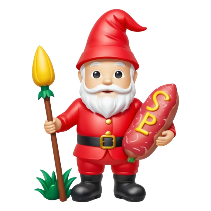   jeff koons style SPAM meat garden gnome inflatable  art sticker