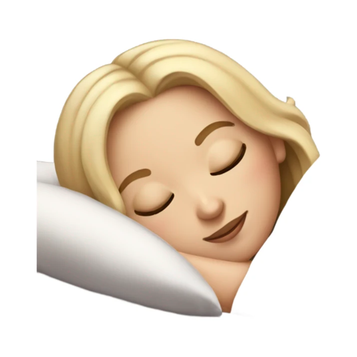 White Girl with eyeliner sleeping in her bed sticker