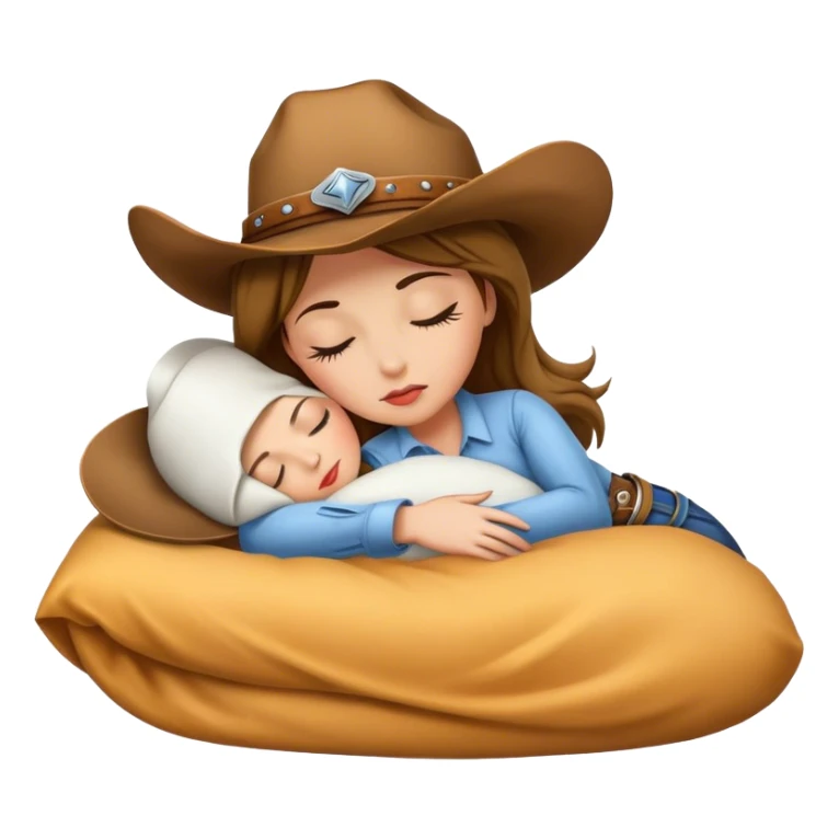 Cowgirl sleeping  sticker