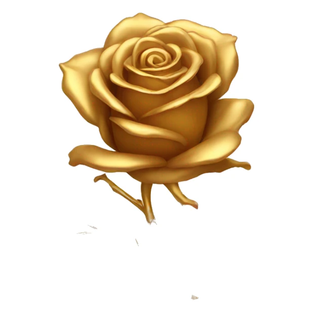 Gold rose sticker
