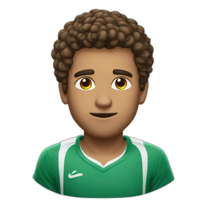 Victor tennisman cheuveux marron yeux marrons sticker