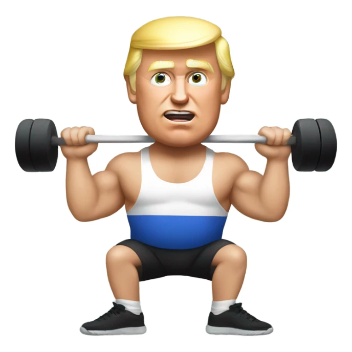 Trump working out with Vladimir Putin  sticker