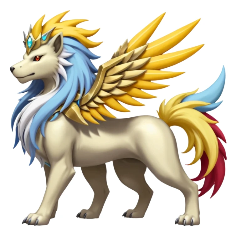 Entei-Raikou-Solgaleo-Soleon-Celestia-Electrike-Manectric-fusion-creature (full body) sticker