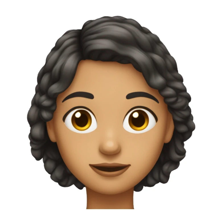 Mulher cabelos longos pretos, pele clara, olhos castanhos avermelhados sticker